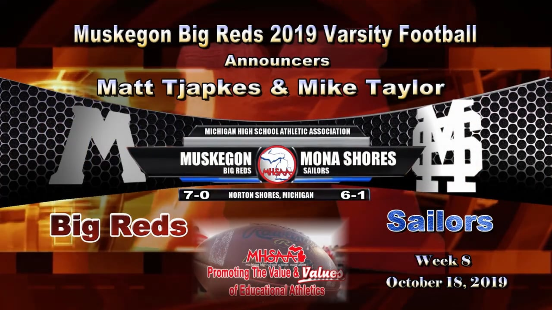 10-18-19 Football Muskegon vs Mona Shores