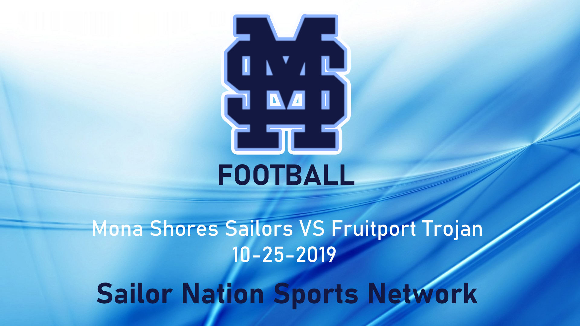 10-25-19 Football Mona Shores vs Fruitport