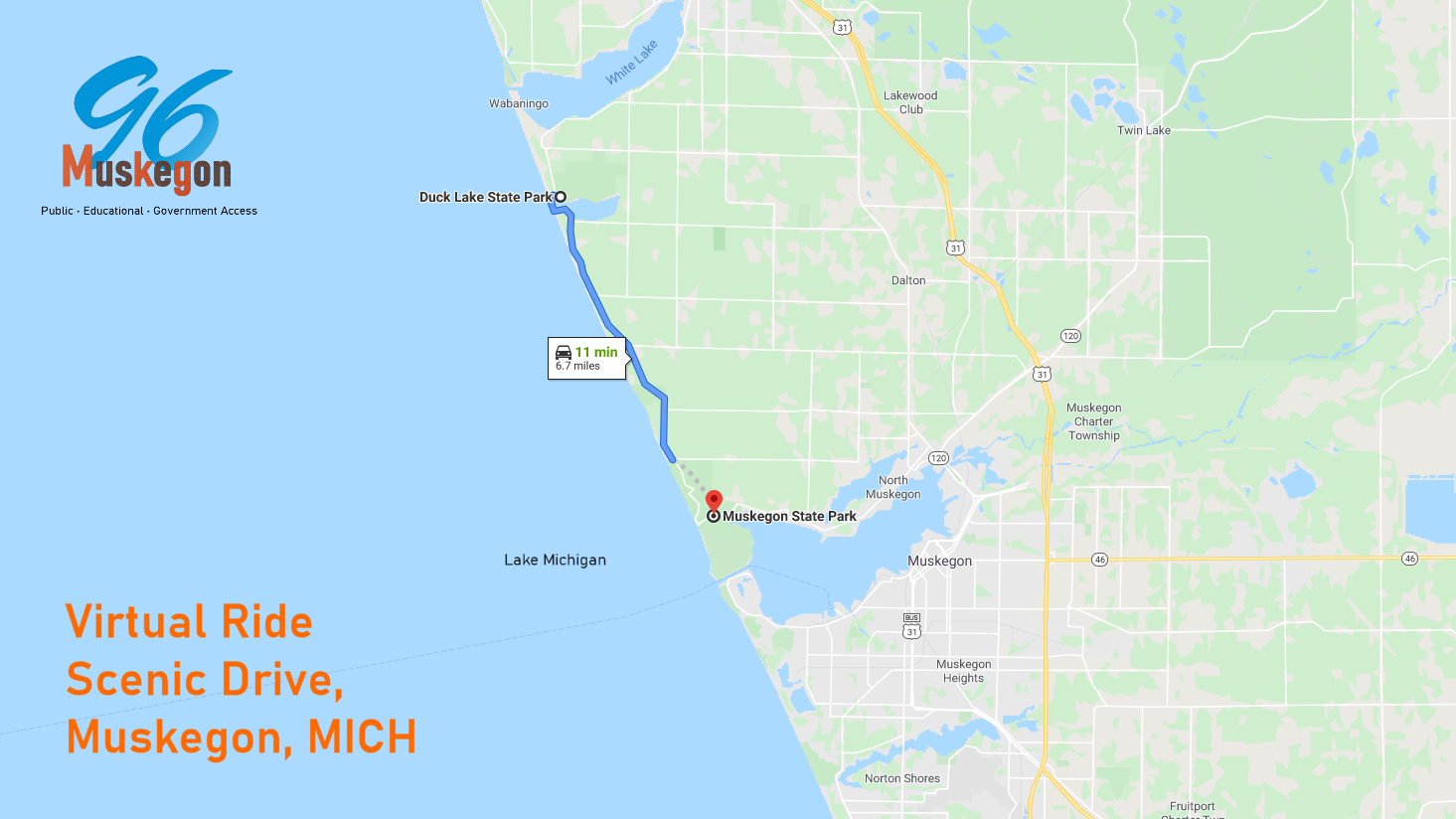 Virtual Ride Along Scenic Drive Muskegon
