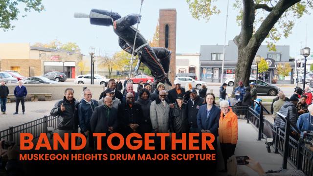 Band Together - Drum Major Sculpture Unveils in Muskegon Heights